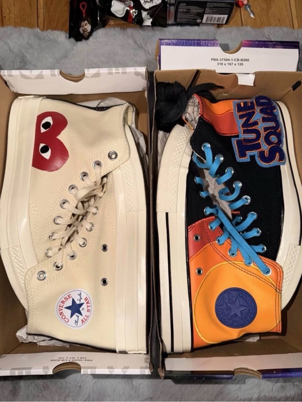 Chuck Taylor All starsTune Squad LeBrons  space jam,& come des Garcons lot of 2